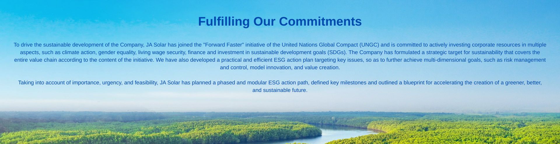 Fulfilling Our Commitments Fulfilling Our Commitments JA Solar