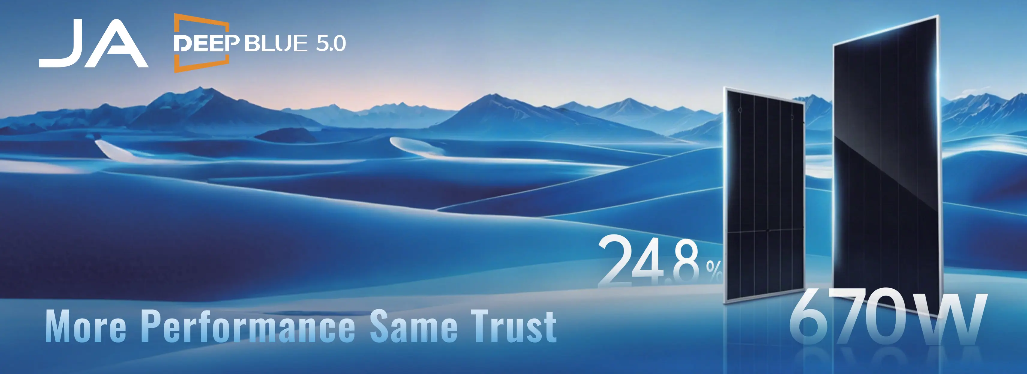 JA Solar Deep Blue 5.0 — 670W, 24.8% efficiency